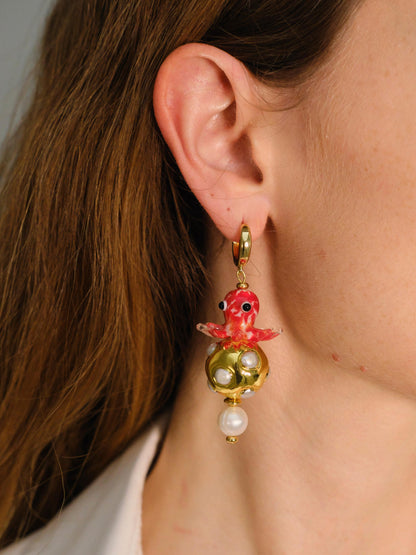 Ohrring "Golden Octopus"